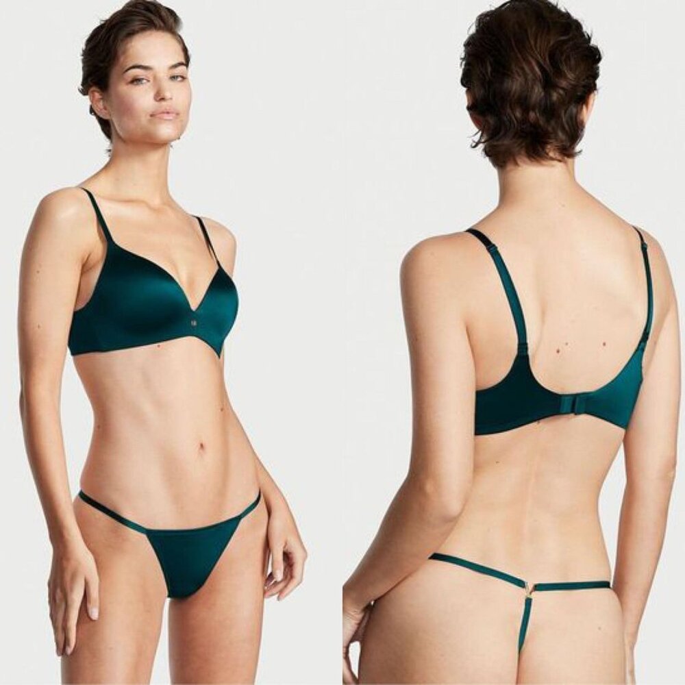 Victoria's Secret | "Deepest Green" V-String Panties | Size Large